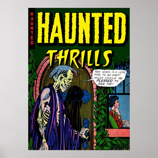 Haunted Zombie Husband Horror Comics Poster (Voorkant)