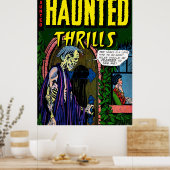 Haunted Zombie Husband Horror Comics Poster (Keuken)
