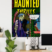 Haunted Zombie Husband Horror Comics Poster (Thuiskantoor)