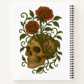 Haunting Beauty Skull and Roses Halloween Art Notitieboek (Achterkant)