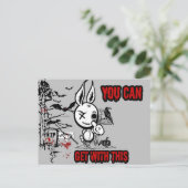 Haunting Bunny Halloween Feestdagenkaart (Staand voorkant)