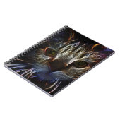 Haunting cat face art, gemaakt van licht - gothisc notitieboek (Linkerzijde)