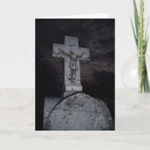 “Haunting Crucifix” condoleancekaart Kaart (Voorkant)