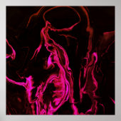 Haunting Dark Red Smoke of Distant Love on Wall Poster (Voorkant)