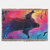 Haunting Demon Verhuld In Shadows Design Deken (Voorkant)