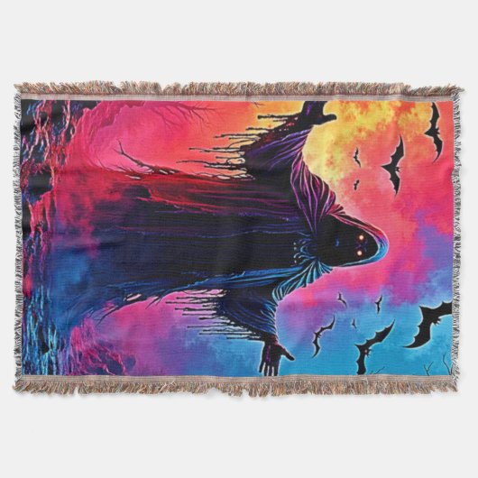 Haunting Demon Verhuld In Shadows Design Deken (Voorkant)