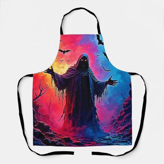 Haunting Demon Verhuld In Shadows Design Schort (Voorkant)