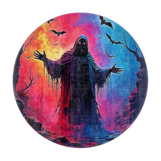 Haunting Demon Verhuld In Shadows Design Snijplank (Voorkant)