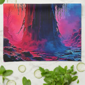 Haunting Demon Verhuld In Shadows Design Theedoek (Gevouwen)