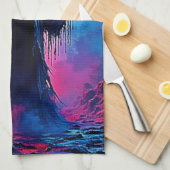 Haunting Demon Verhuld In Shadows Design Theedoek (Quarter Fold)