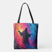 Haunting Demon Verhuld In Shadows Design Tote Bag (Achterkant)