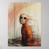 Haunting Descent - Surrealistische horror-expressi Poster (Voorkant)