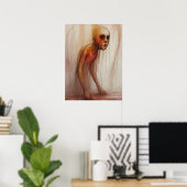 Haunting Descent - Surrealistische horror-expressi Poster (Thuiskantoor)