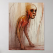 Haunting Descent - Surrealistische horror-expressi Poster (Voorkant)