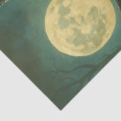 Haunting Evil Witch onder Volle Maan Donkere Hallo Tissuepapier (Detail)