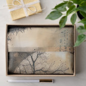 Haunting Fantasy Gothic Raven & Girl Art Collage Tissuepapier (Geschenk)