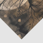 Haunting Fantasy Gothic Raven & Girl Art Collage Tissuepapier (Detail)