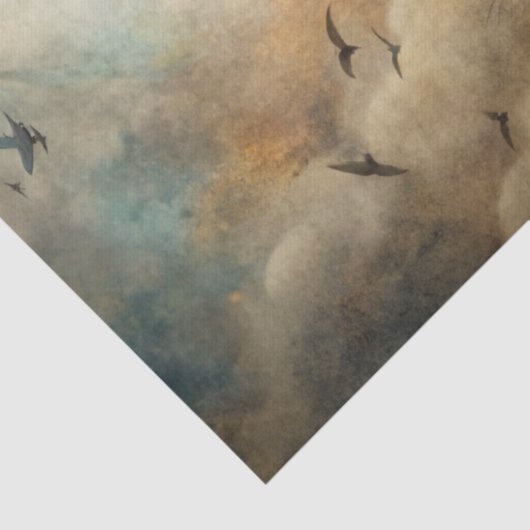 Haunting Fantasy Gothic Raven & Moon Tissuepapier (Detail)