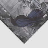 Haunting Fantasy Gothic Raven Rozen Skulls Tissuepapier (Detail)