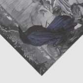 Haunting Fantasy Gothic Raven Rozen Skulls Tissuepapier (Detail)
