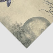 Haunting Fantasy Gothic Raven & Victorian Girl Tissuepapier (Detail)