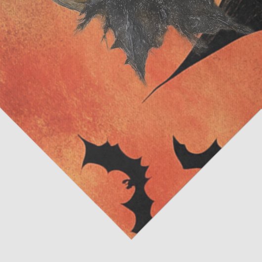 Haunting Fantasy Gothic Raven & Victorian Girl  Tissuepapier (Detail)