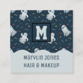 HAUNTING GHOSTS HALLOWEEN VIERKANTE VISITEKAARTJE (Voorkant)