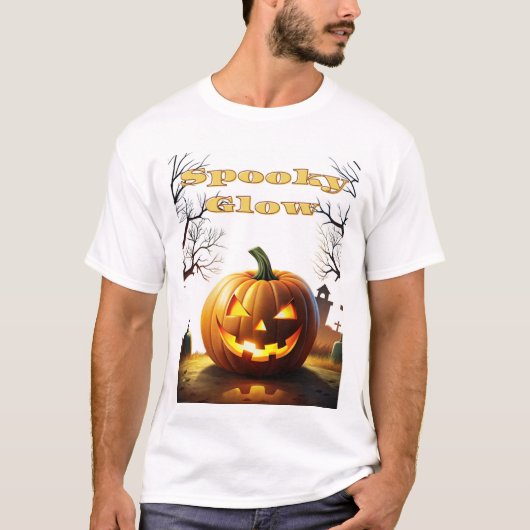 Haunting Glow: De Halloween pompoen T-shirt (Voorkant)