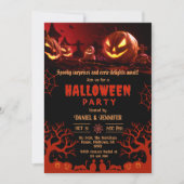 Haunting Glow Eerie Graveyard Halloween Kaart (Voorkant)