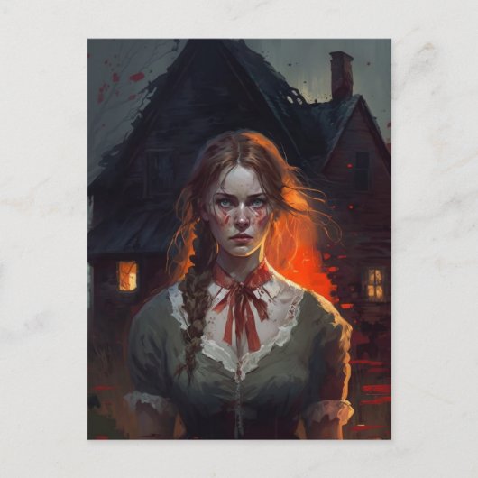 Haunting house briefkaart (Voorkant)