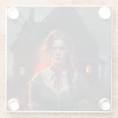 Haunting house glazen onderzetter (Achterkant)