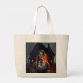 Haunting house grote tote bag (Achterkant)