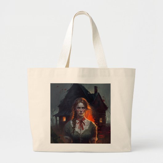 Haunting house grote tote bag (Voorkant)