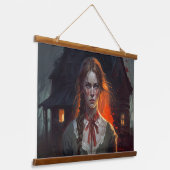 Haunting house hangend wandkleed (Gebogen)