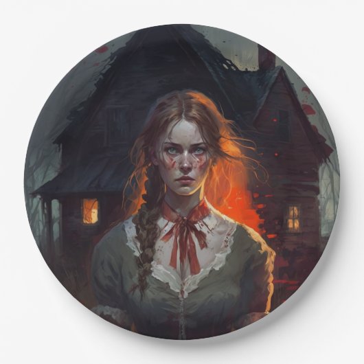 Haunting house papieren bordje (Voorkant)