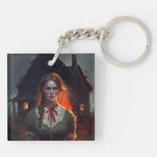 Haunting house sleutelhanger (Achterkant)
