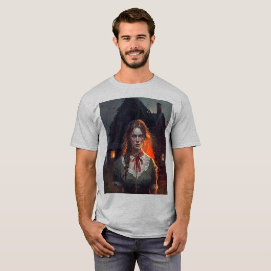 Haunting house t-shirt (Voorkant volledig)