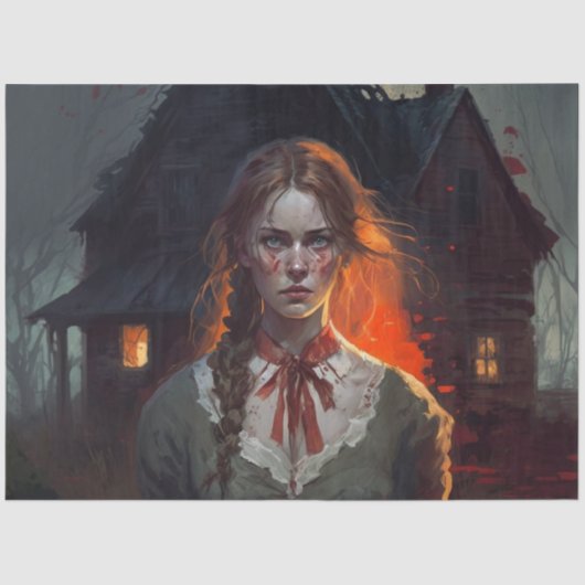 Haunting house tissuepapier (Voorkant)