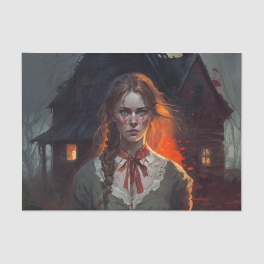 Haunting house tissuepapier (Voorkant)