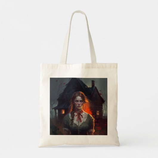 Haunting house tote bag (Achterkant)