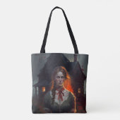 Haunting house tote bag (Achterkant)