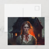 Haunting house uitnodiging briefkaart (Voorkant / Achterkant)