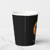 Haunting Jack O' Lantern Grinning Skull Halloween Papieren Bekers (Rechts)