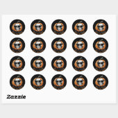 Haunting Jack O' Lantern Grinning Skull Halloween Ronde Sticker (Vel)