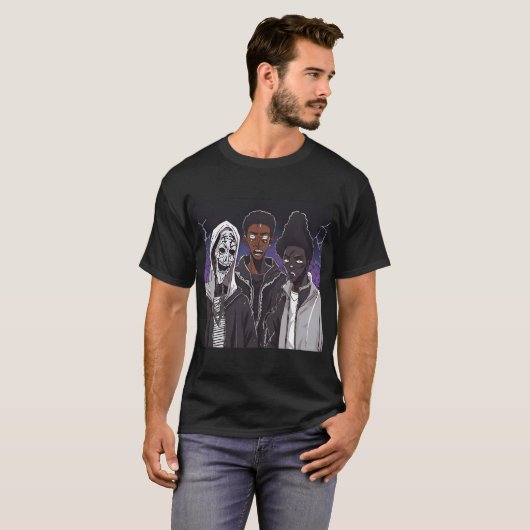 Haunting na uren t-shirt (Voorkant volledig)