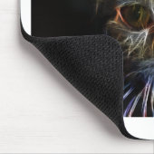 Haunting pet cat face art, gemaakt van licht - ges muismat (Hoek)