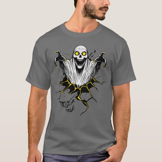 Haunting Skeleton Trick or treat T-shirt (Voorkant)
