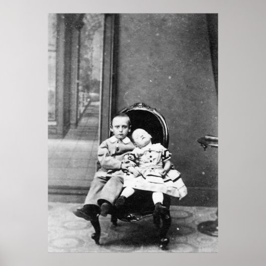 Haunting Vintage Sibling Portrait  Poster (Voorkant)