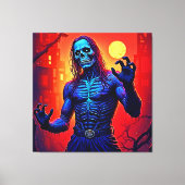 Haunting Zombie Demon In Het Stadsontwerp Canvas Afdruk (Voorkant)