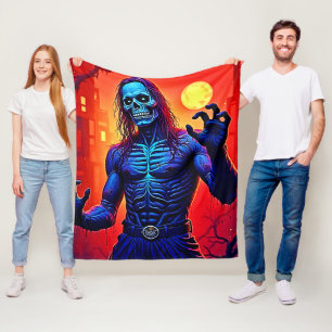 Haunting Zombie Demon In Het Stadsontwerp Fleece Deken